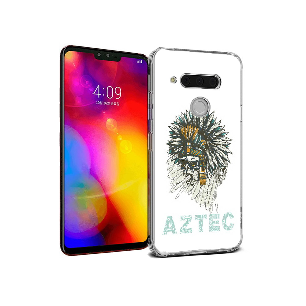 

Чехол MyPads Tocco для LG V40 ThinQ скелет индеец (PT121590.74.602), Прозрачный, Tocco