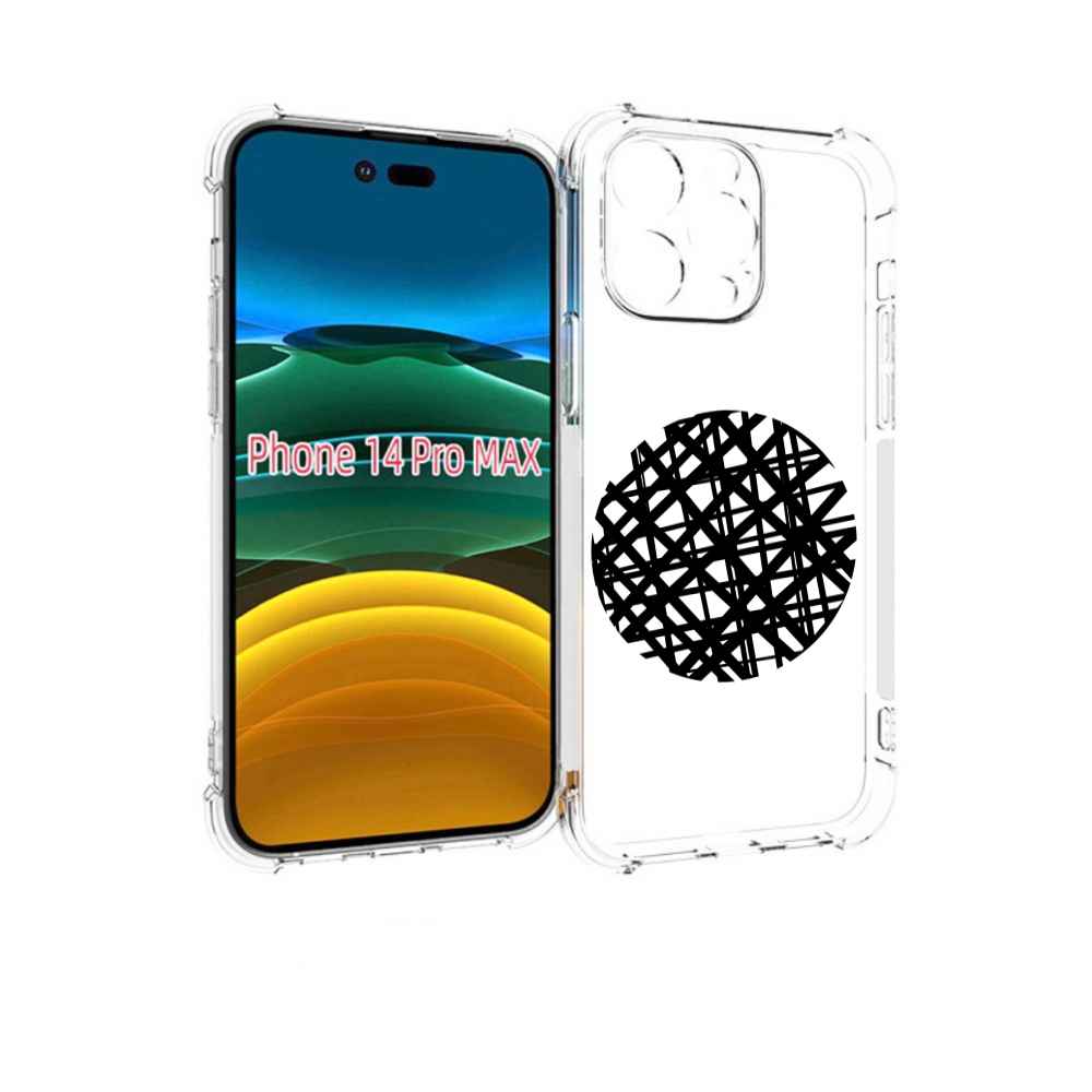 

Чехол MyPads круглая-абстракция для iPhone 14 Pro Max, Прозрачный, Tocco