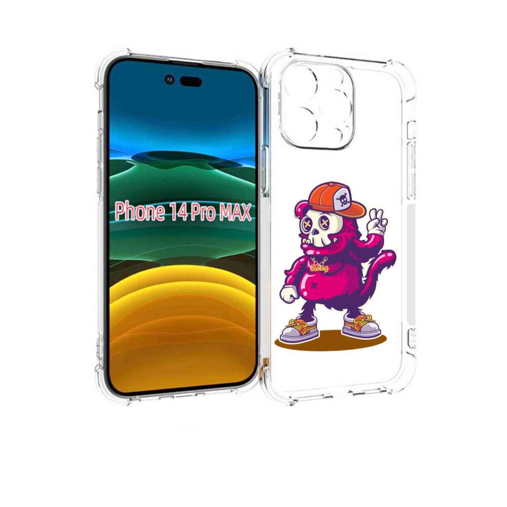 

Чехол MyPads крутой-обезьян-в-кепке для iPhone 14 Pro Max, Прозрачный, Tocco