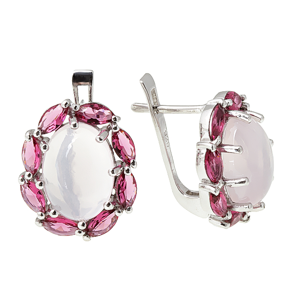 

Серьги из серебра Balex Jewellery 2410931626, кварц/рубин, 2410931626