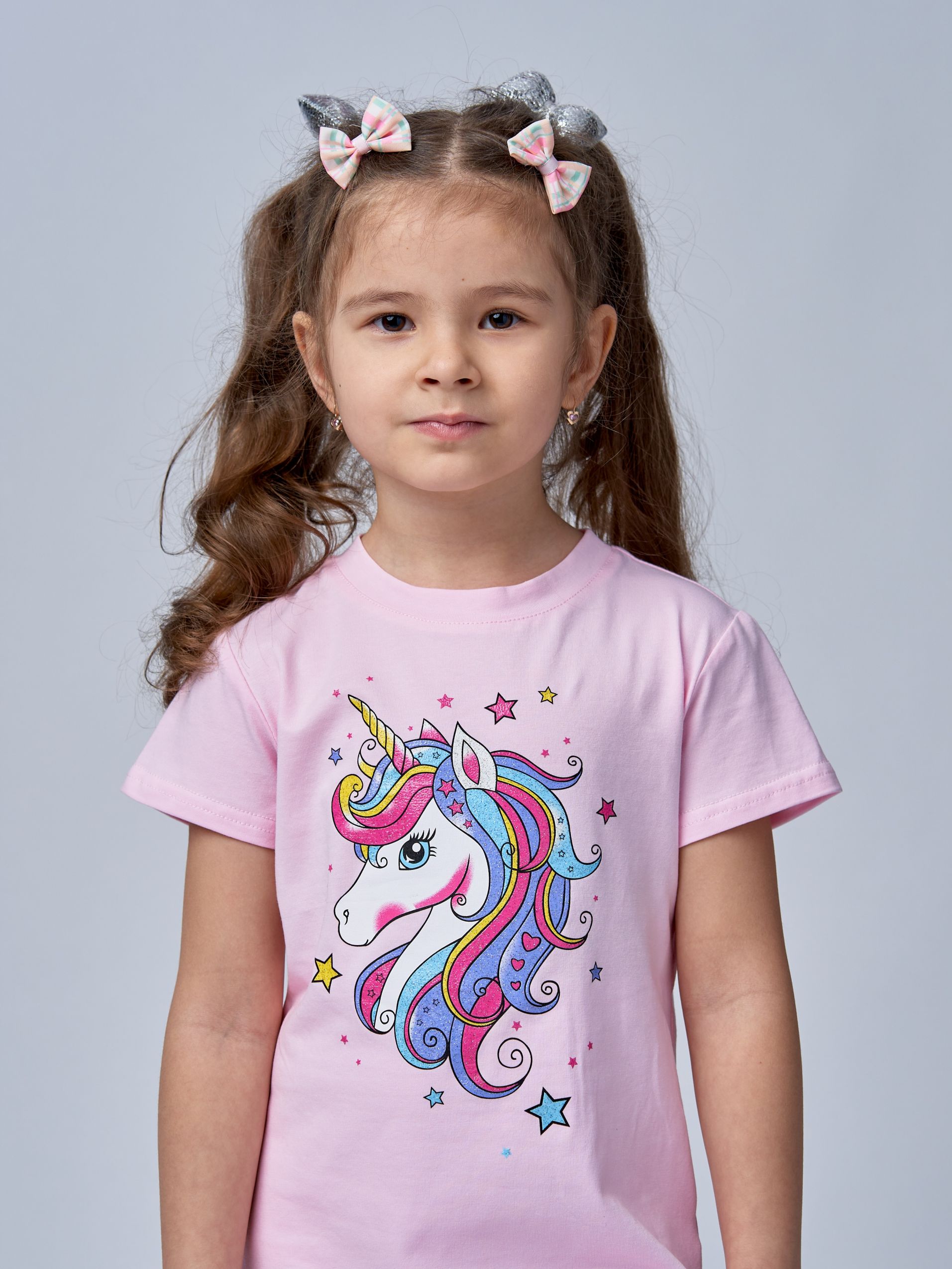 

Майка для девочек MNL единорог Цв. розовый р. 104, единорог