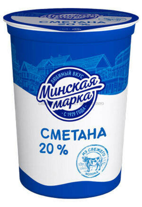 

Сметана 25% Минская марка 380гр