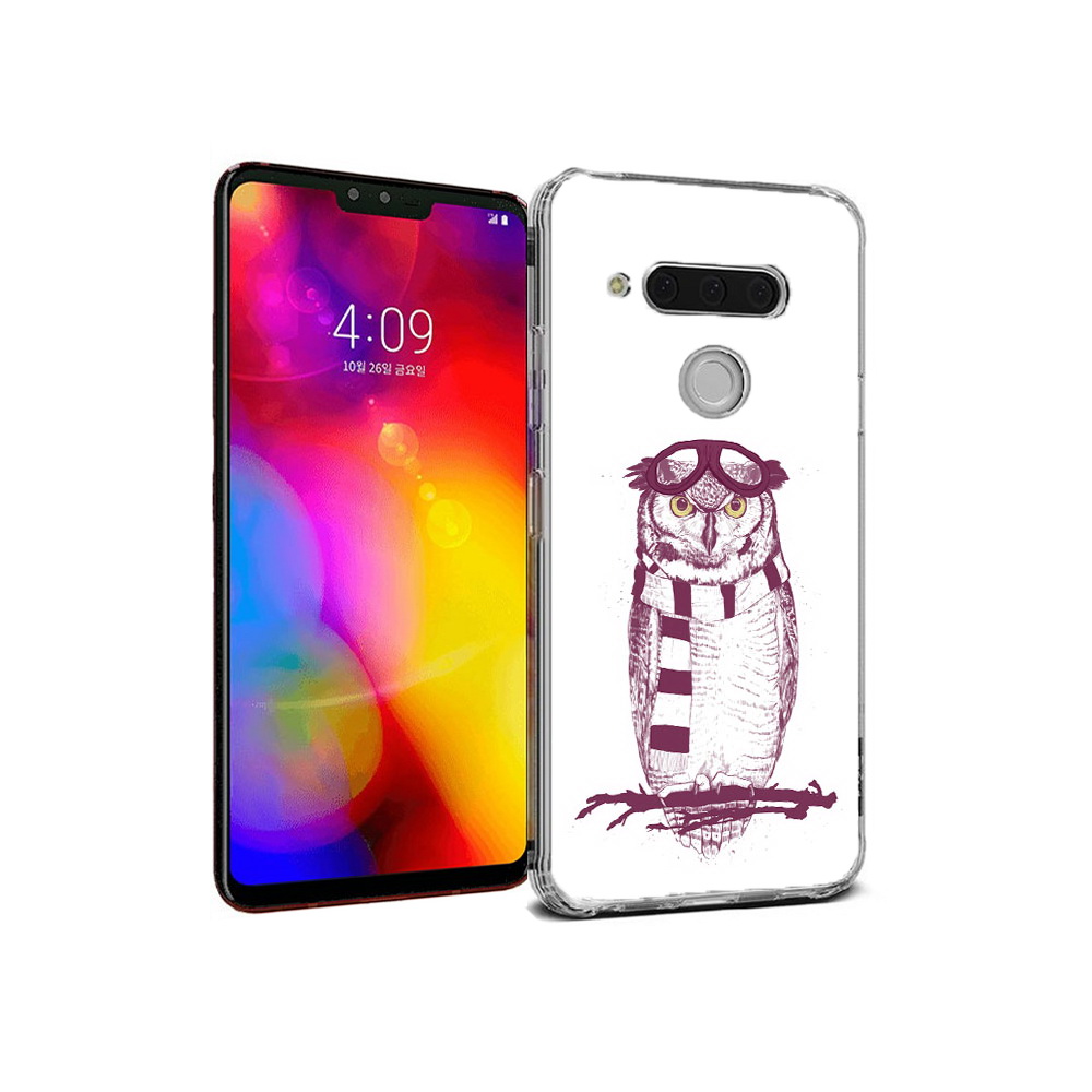 

Чехол MyPads Tocco для LG V40 ThinQ сова-летчик (PT121590.74.612), Прозрачный, Tocco