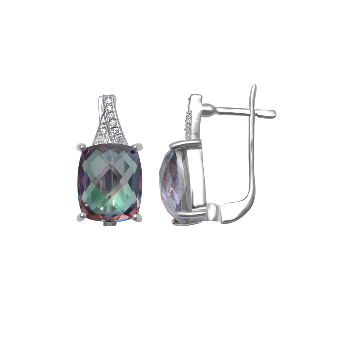 

Серьги из серебра Balex Jewellery 2410931642, кварц/фианит, 2410931642