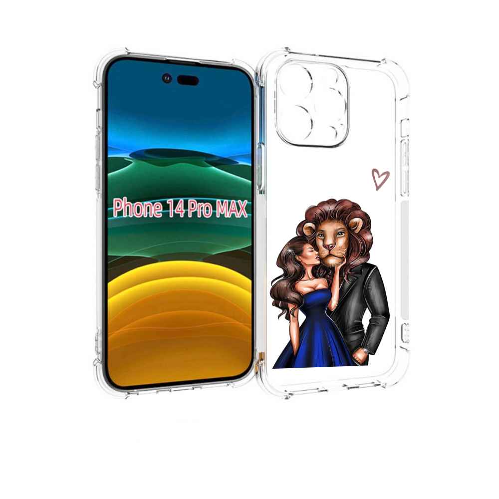 

Чехол MyPads лев-в-смокинге для iPhone 14 Pro Max, Прозрачный, Tocco