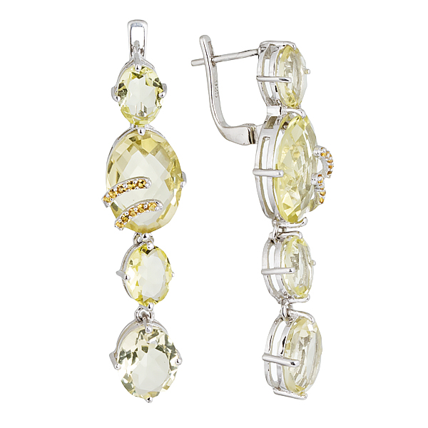

Серьги женские из серебра Balex Jewellery 2410931685, топаз/фианит