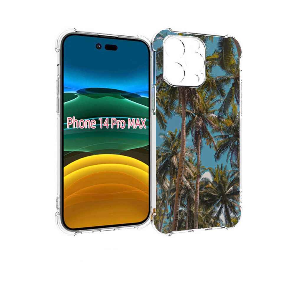 

Чехол MyPads летние пальмы для iPhone 14 Pro Max, Прозрачный, Tocco