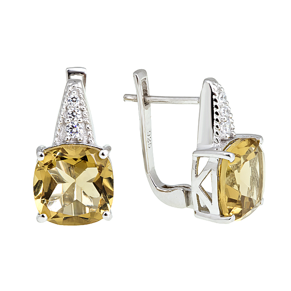 

Серьги из серебра Balex Jewellery 2410931733, кварц/фианит, 2410931733