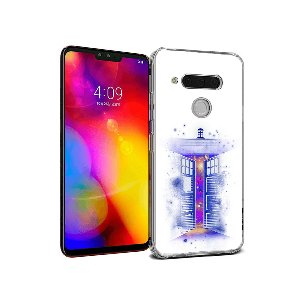 

Чехол MyPads Tocco для LG V40 ThinQ фиолетовый уголок абстракция (PT121590.74.659), Прозрачный, Tocco