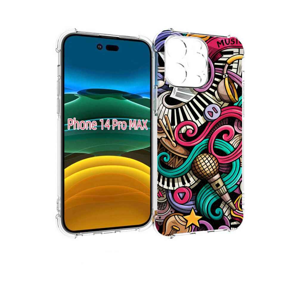 

Чехол MyPads любимая-музыка для iPhone 14 Pro Max, Прозрачный, Tocco