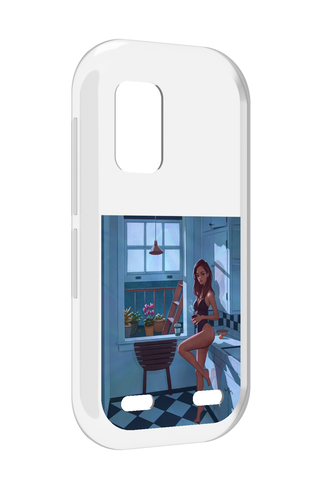 

Чехол MyPads девушка-на-кухне для UleFone Armor X10 / X10 Pro, Прозрачный, Tocco