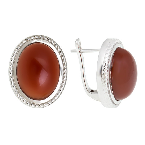 

Серьги женские из серебра Balex Jewellery 2410931744, сердолик
