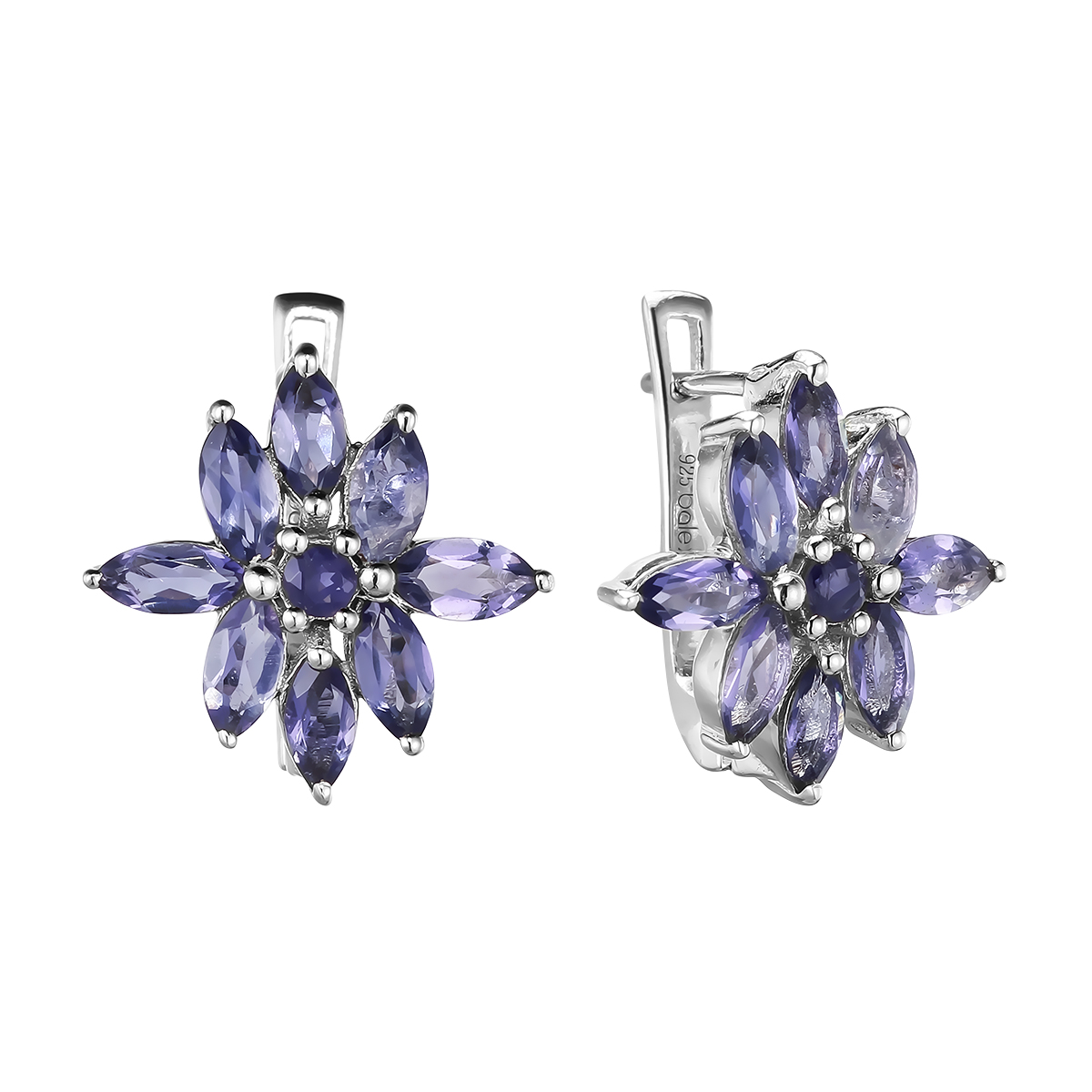 

Серьги женские из серебра Balex Jewellery 2410931756, иолит, 2410931756