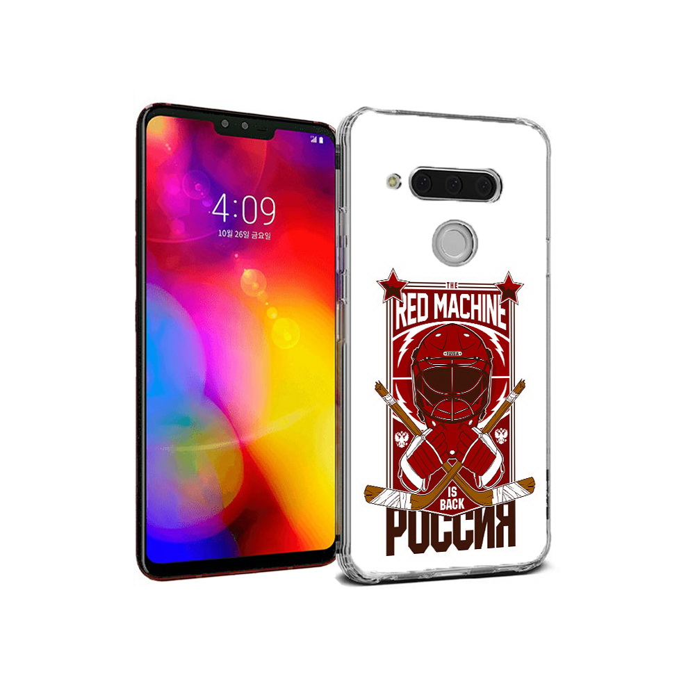 

Чехол MyPads Tocco для LG V40 ThinQ хоккей россия (PT121590.74.666), Прозрачный, Tocco