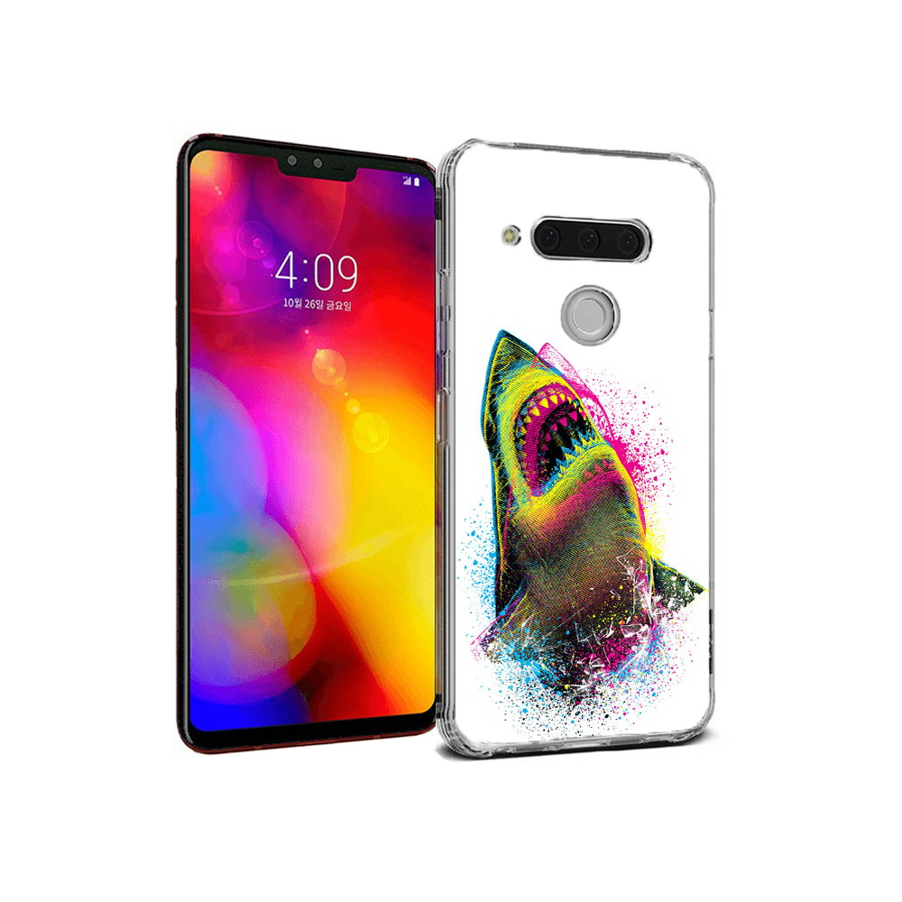 

Чехол MyPads Tocco для LG V40 ThinQ челюсти-2 (PT121590.74.674), Прозрачный, Tocco