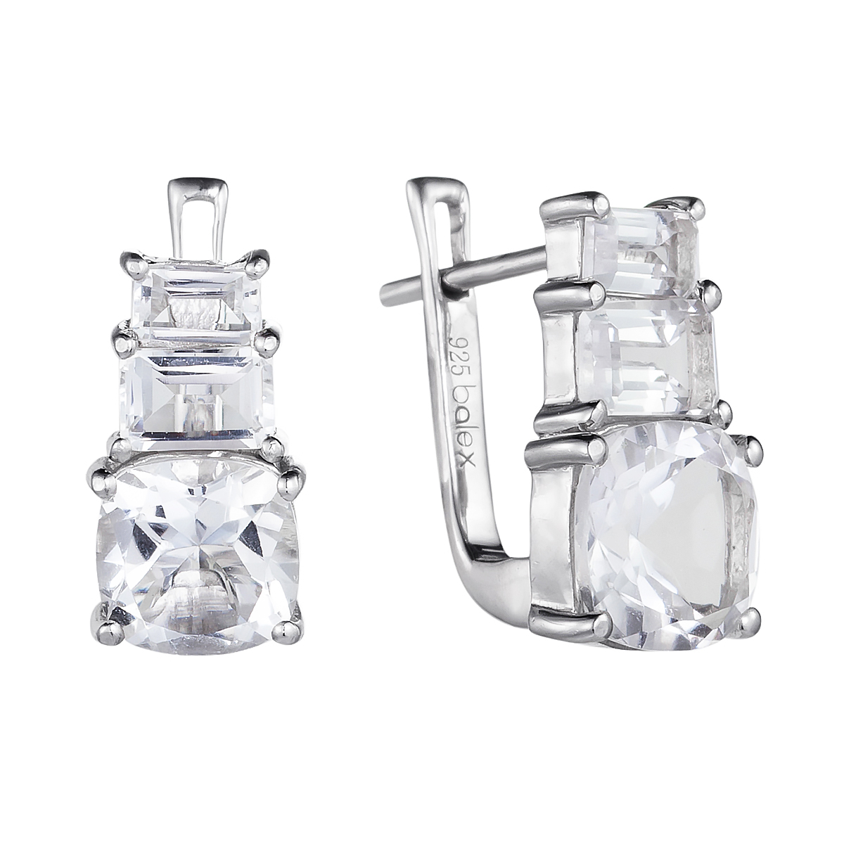 

Серьги женские из серебра Balex Jewellery 2410931779, горный хрусталь, 2410931779