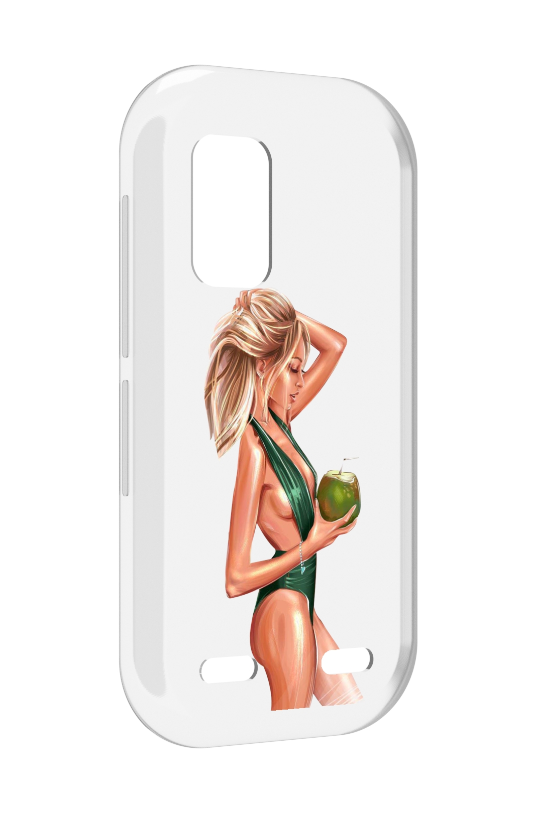 Чехол MyPads девушка-с-кокосом-в-зеленом-купальнике женский для UleFone Armor X10