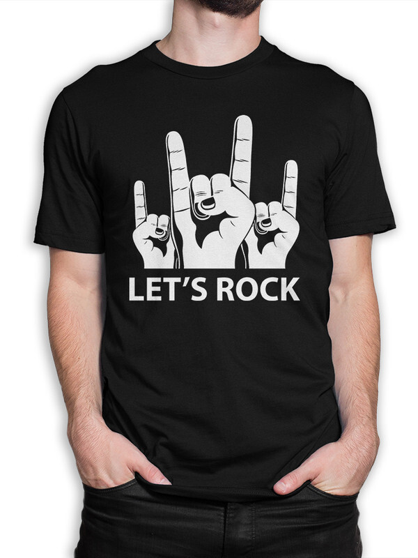 фото Футболка мужская design heroes lets rock черная 2xl