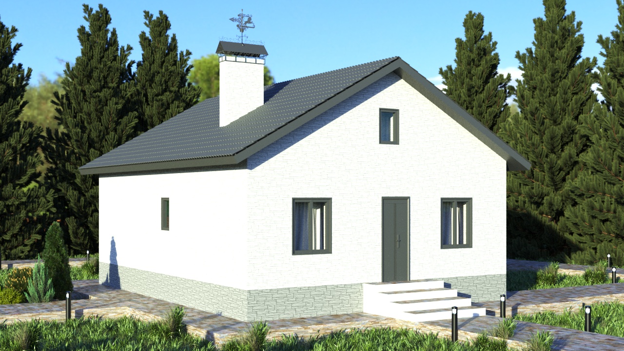Проект одноэтажного дома STROY-RZN 11-0070 (79,4 м2, 11,5*8,94 м)