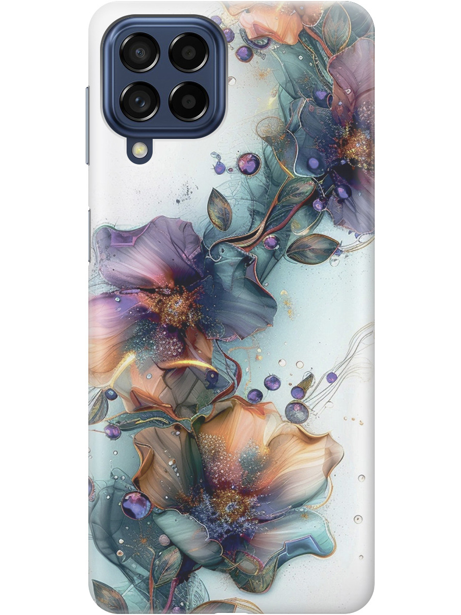

Силиконовый чехол на Samsung Galaxy M53 5G с принтом "Мистические цветы", Прозрачный;белый;зеленый, 740187610