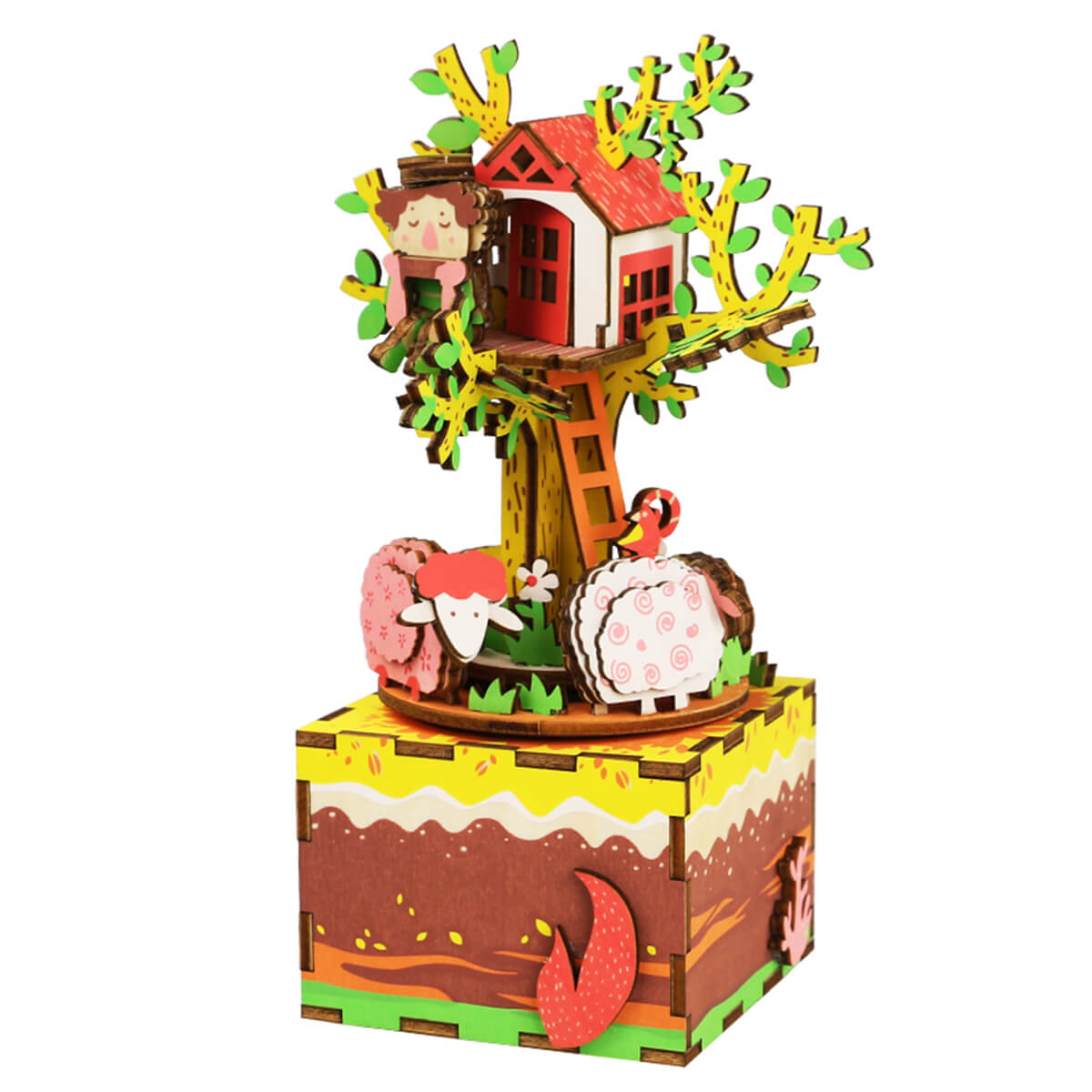 фото Деревянный конструктор тм цветной домик на дереве