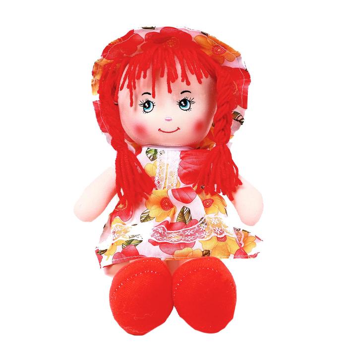 Мягкая кукла Девочка, платье в цветочек, цвета МИКС