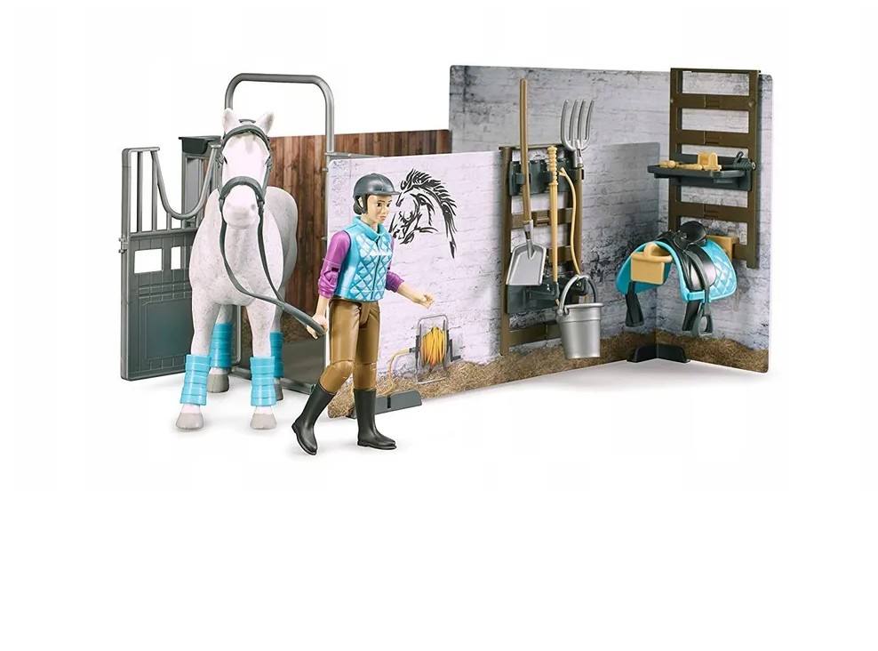 

Игровой набор Bruder Конюшня с фигуркой жокея и лошадью 62506, 62506