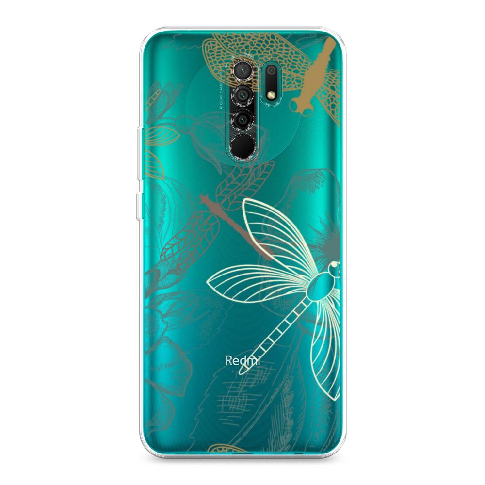 

Чехол Awog на Xiaomi Redmi 9 "Тени стрекоз", Разноцветный, 38350-8