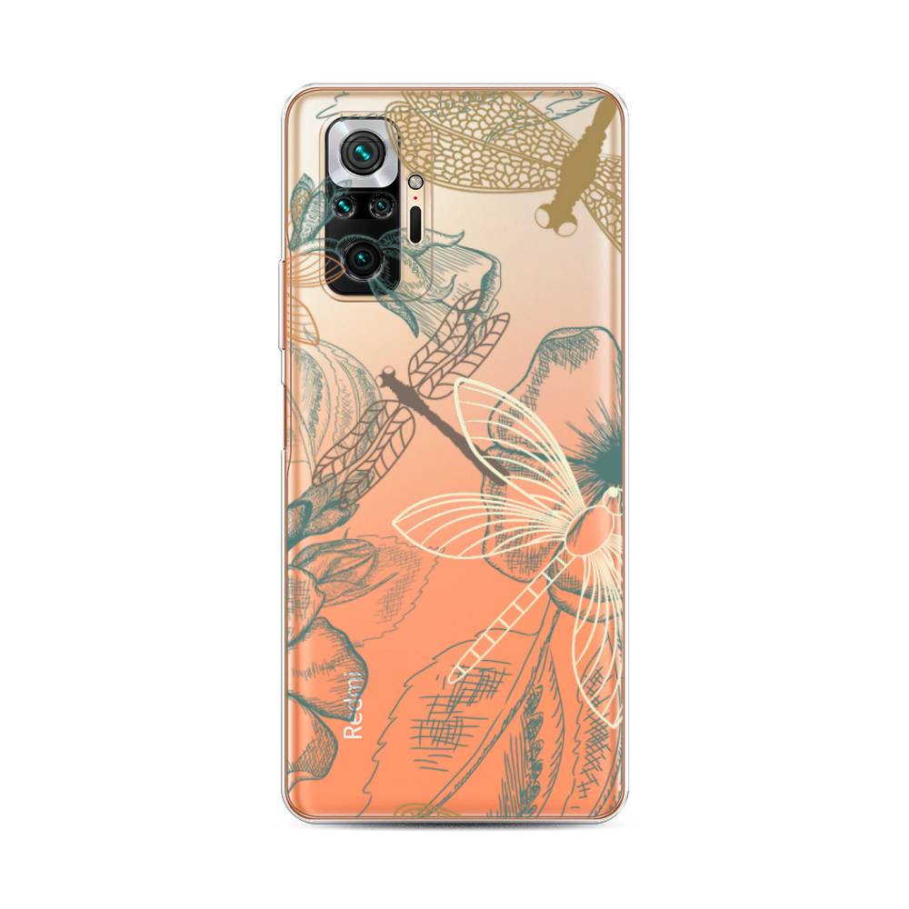 фото Чехол awog "тени стрекоз" для xiaomi redmi note 10 pro