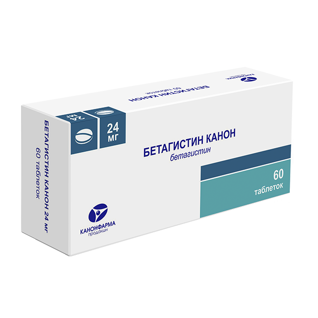 Купить Бетагистин Канон таблетки 24 мг 60 шт., Канонфарма продакшн ЗАО