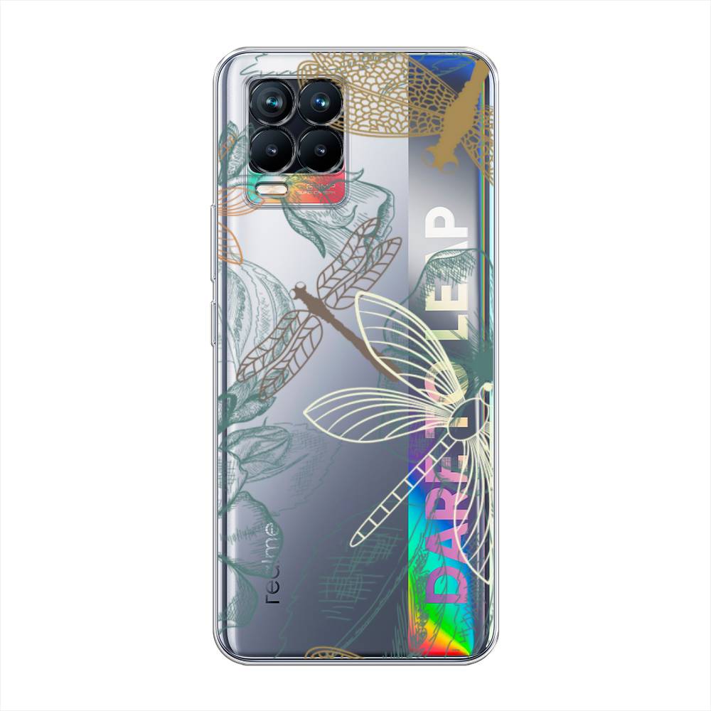 

Чехол Awog на Realme 8 "Тени стрекоз", Разноцветный, 255450-8