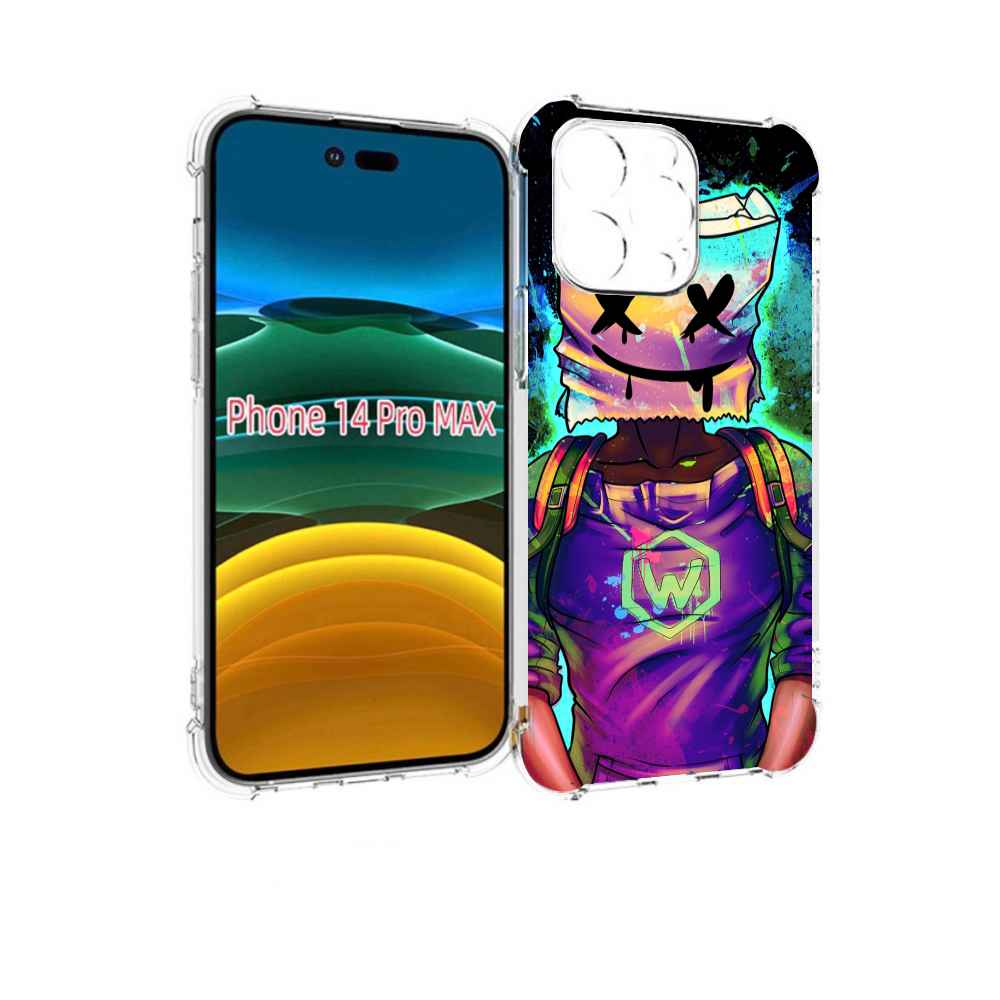 

Чехол MyPads маршмеллоу-глитч для iPhone 14 Pro Max, Прозрачный, Tocco