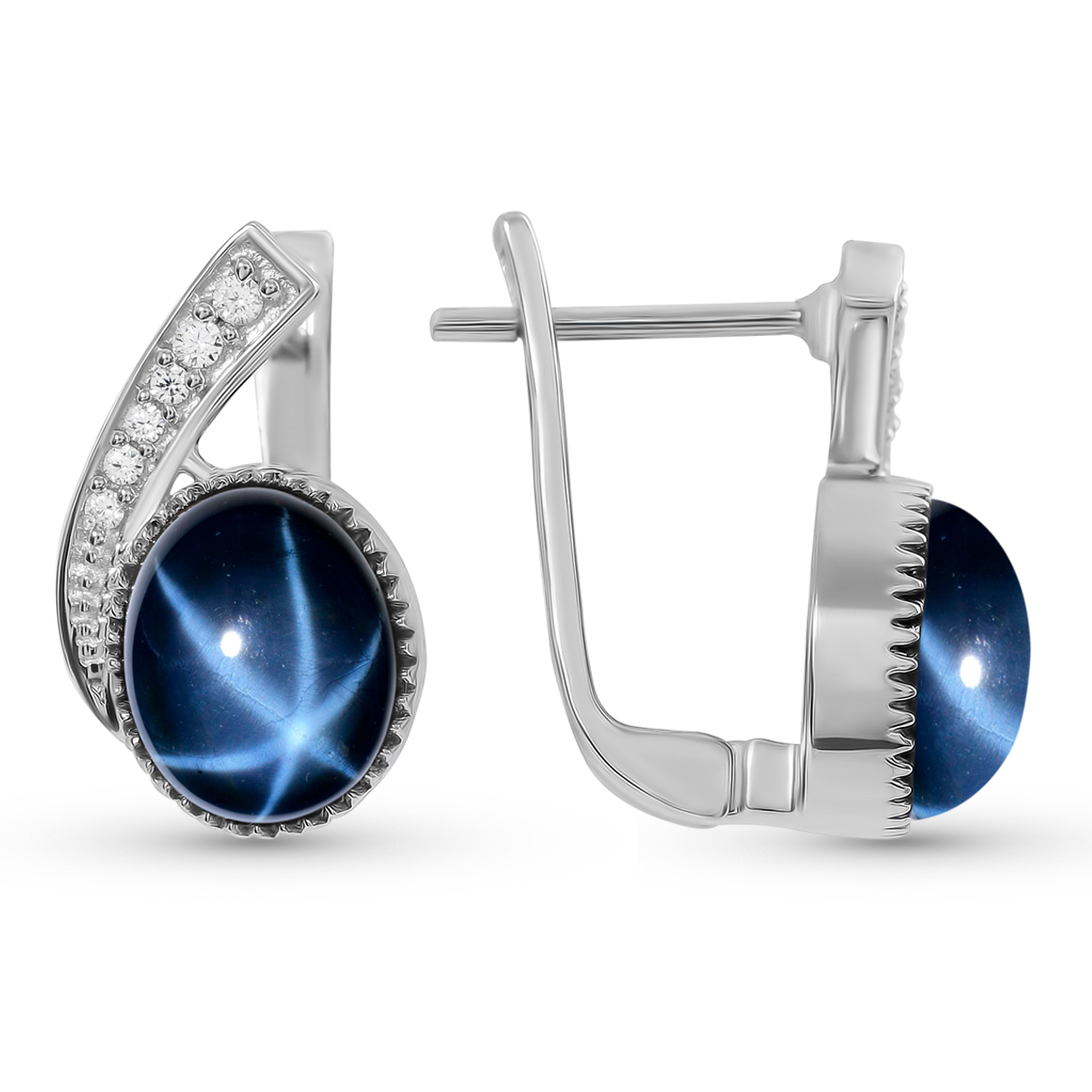 

Серьги женские из серебра Balex Jewellery 2410931800, сапфир/фианит, 2410931800