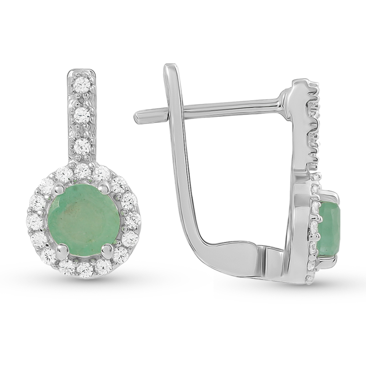 

Серьги женские из серебра Balex Jewellery 2410931809, изумруд/фианит, 2410931809