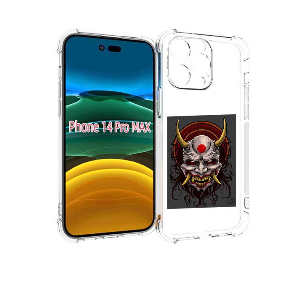 

Чехол MyPads маска с клыками и рогами для iPhone 14 Pro Max, Прозрачный, Tocco