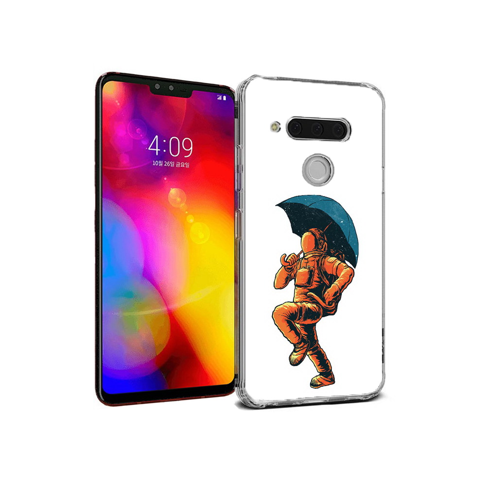 

Чехол MyPads Tocco для LG V40 ThinQ шагающий космонавт с зонтом (PT121590.74.695), Прозрачный, Tocco