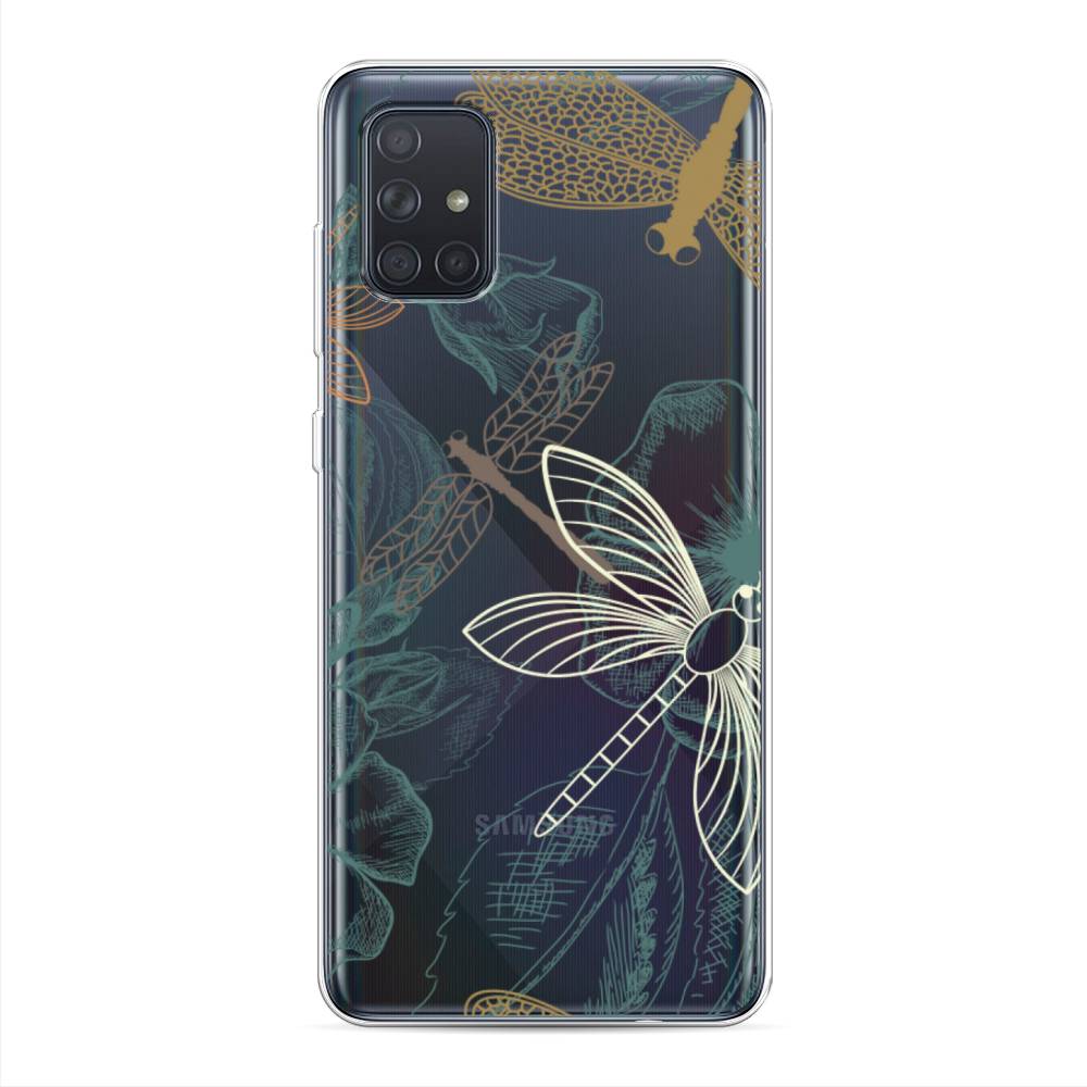 

Чехол Awog на Samsung Galaxy A71 "Тени стрекоз", Разноцветный, 29050-8