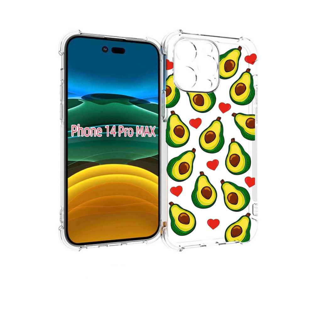 

Чехол MyPads миленькие-авокадо для iPhone 14 Pro Max, Прозрачный, Tocco