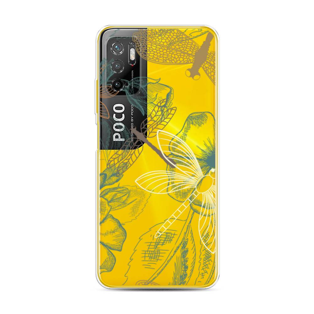 

Чехол Awog на Poco M3 Pro "Тени стрекоз", Разноцветный, 311050-8