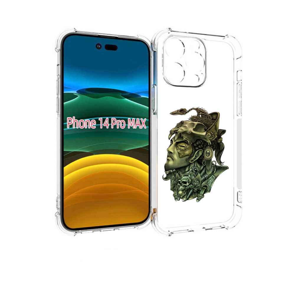 

Чехол MyPads бронзовый воин для iPhone 14 Pro Max, Прозрачный, Tocco