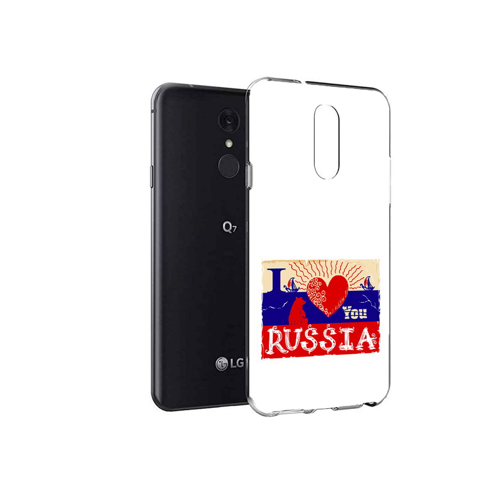 

Чехол MyPads Tocco для LG Q7 Люблю Россию (PT113427.75.112), Tocco