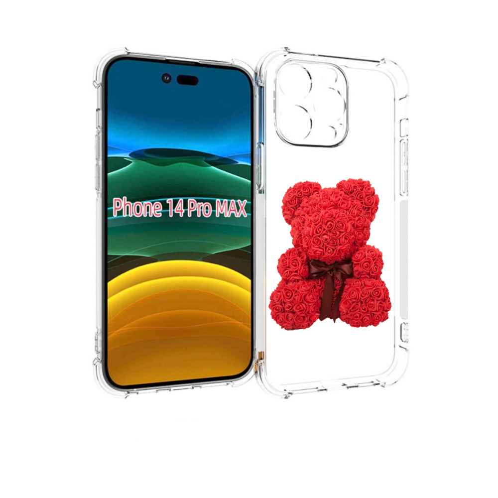

Чехол MyPads мишка-из-розочек для iPhone 14 Pro Max, Прозрачный, Tocco