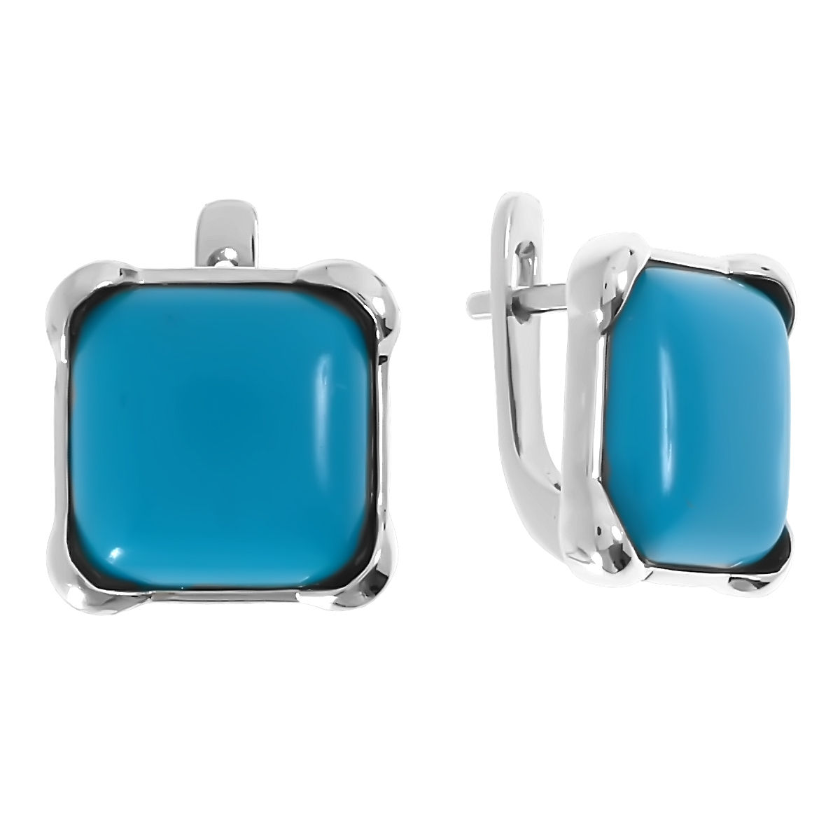 

Серьги женские из серебра Balex Jewellery 2421930217, бирюза, 2421930217