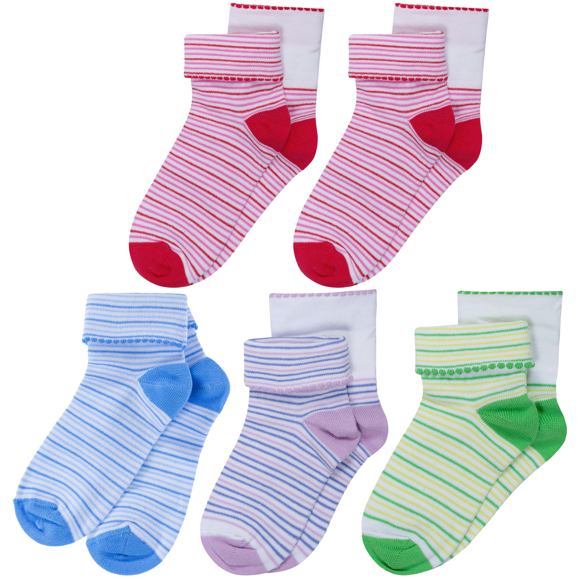 Носки детские LorenzLine 5-Л4, красный; голубой; фиолетовый; зеленый; белый, 12-14