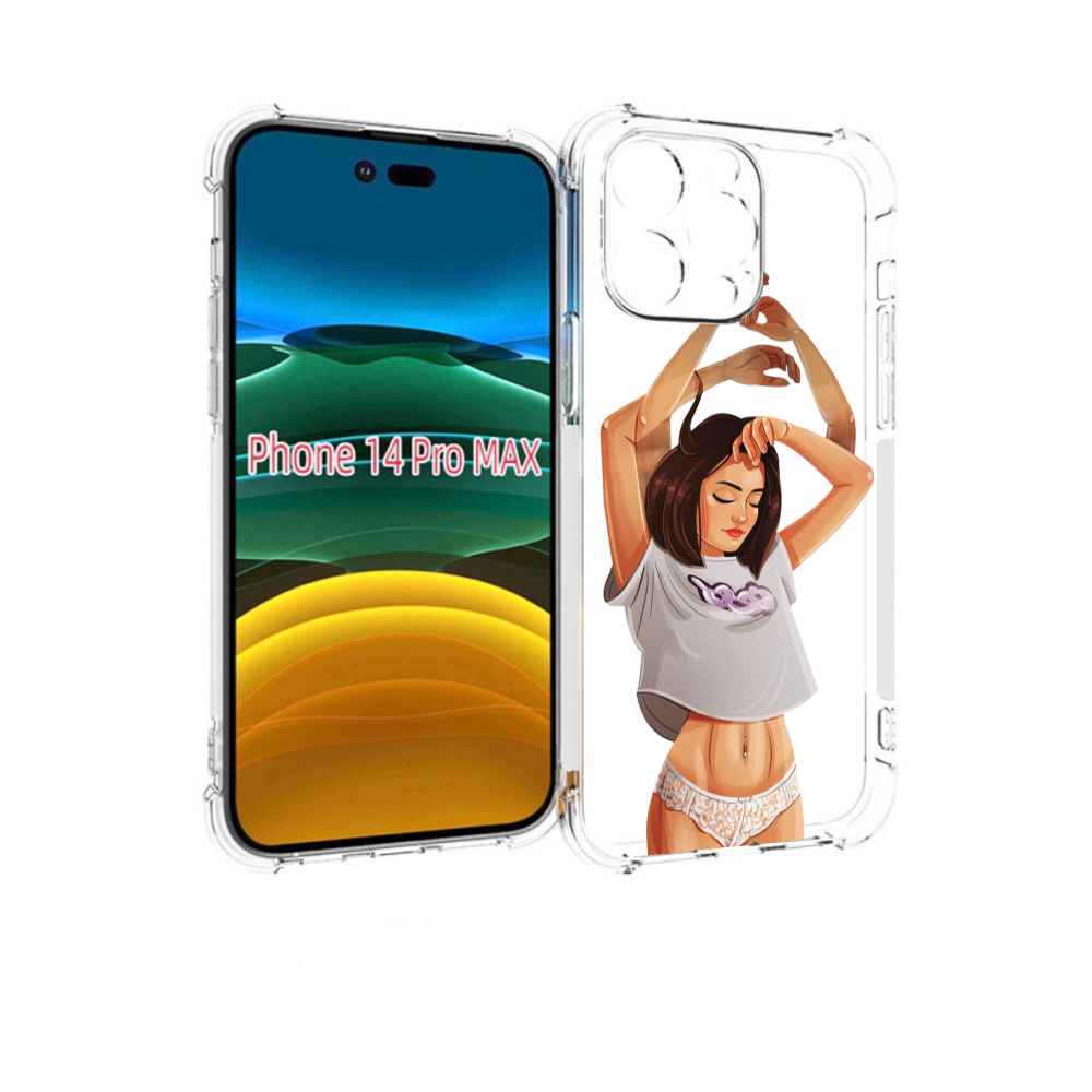 

Чехол MyPads много-рук женский для iPhone 14 Pro Max, Прозрачный, Tocco