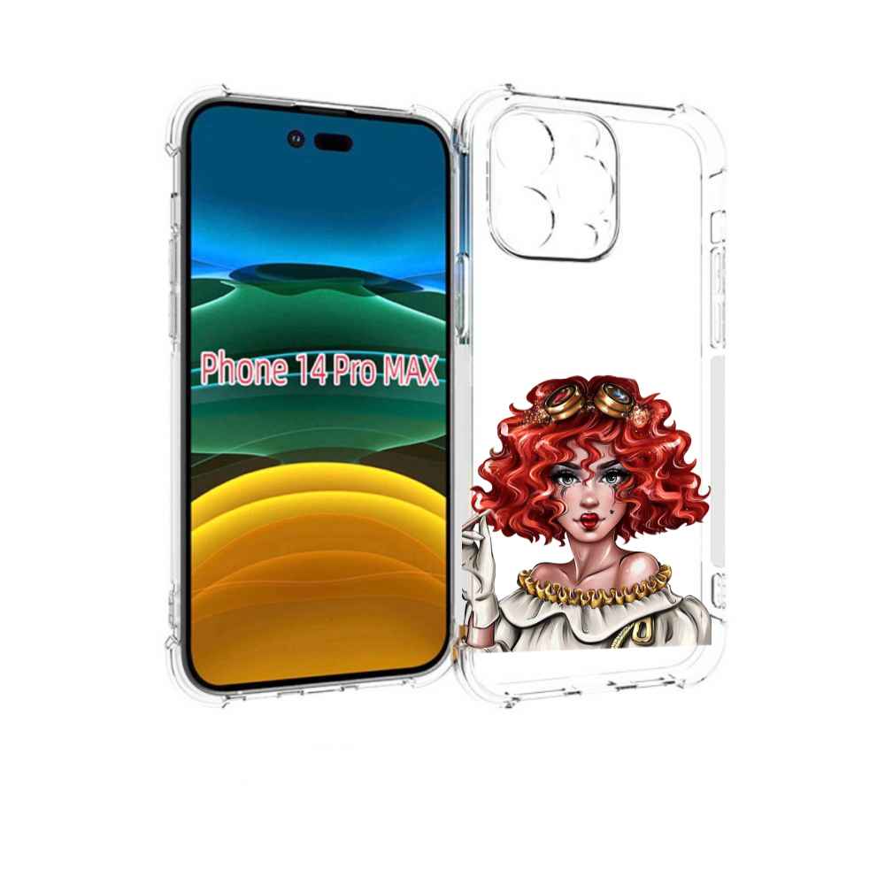 

Чехол MyPads модель-в-сине-красных-очках женский для iPhone 14 Pro Max, Прозрачный, Tocco