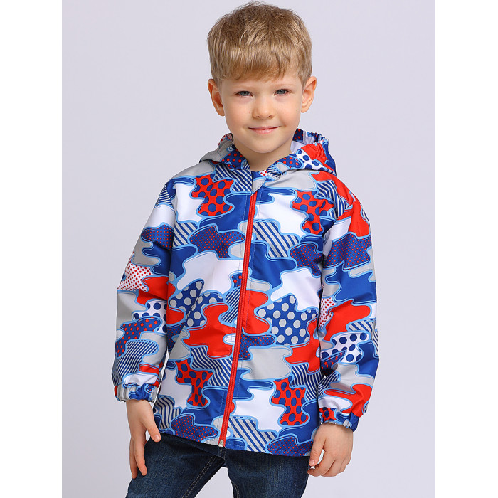 Ветровка детская Дашенька 1392192, серый, синий, красный, 92 дашенька рубашка для мальчика 1676