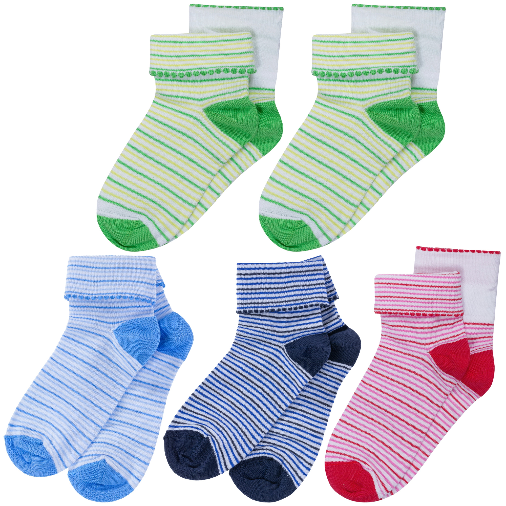 Носки детские LorenzLine 5-Л4, зеленый; голубой; синий; красный, 10-12