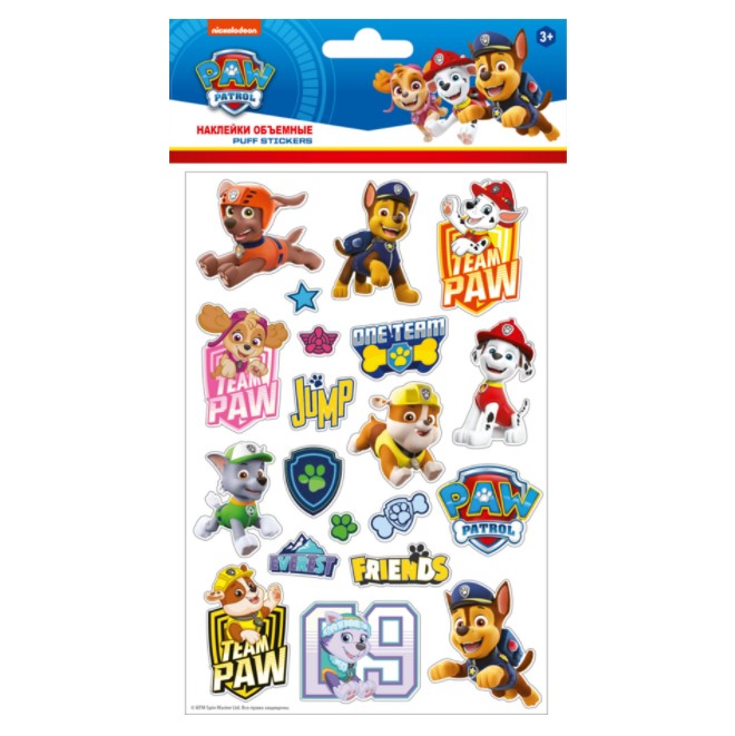 фото Наклейки paw patrol объемные 21 шт в ассортименте