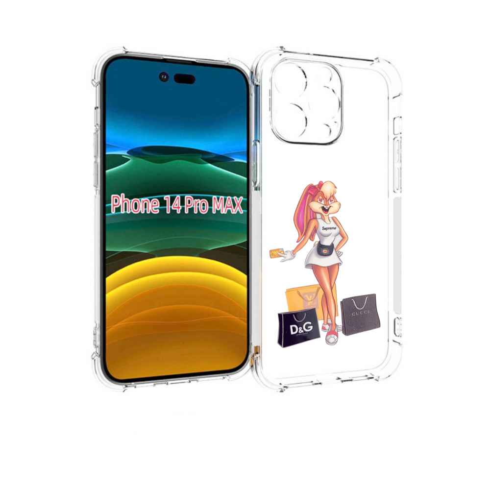 

Чехол MyPads модница-зайка женский для iPhone 14 Pro Max, Прозрачный, Tocco
